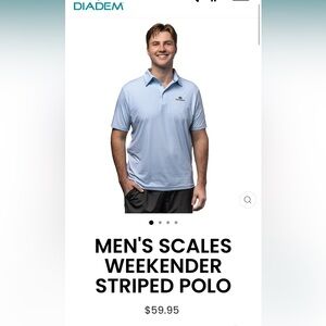 Men's Blue and white Polo Shirt